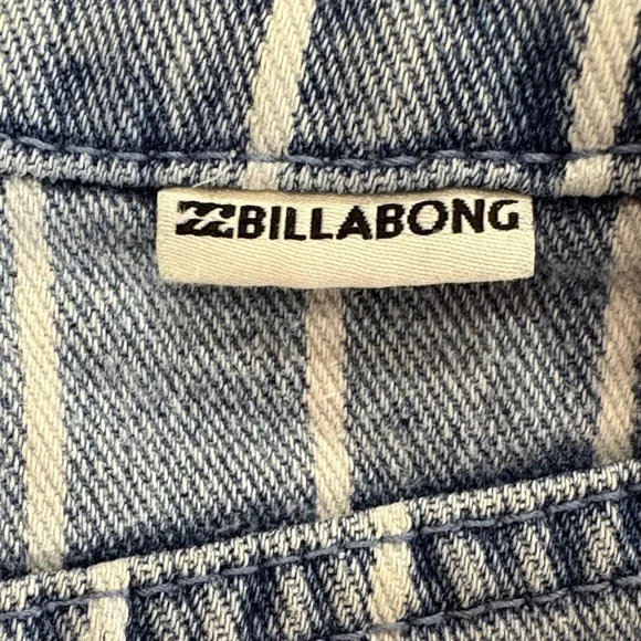 Billabong Denim Striped Button-Down Mini Skirt - Picture 4 of 5
